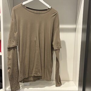 Rag & Bone Taupe Long Sleeve Top